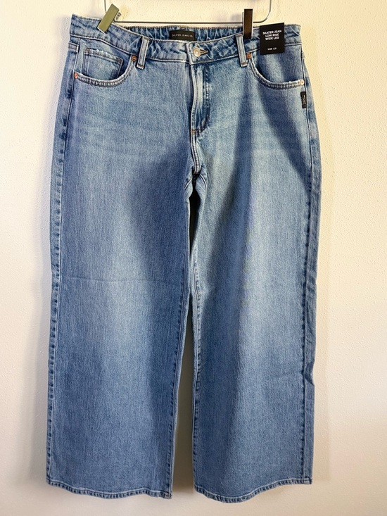 Silver Jeans Denim - NWT Silver Jeans Co Skater Low Rise Wide Leg Jeans Light Wash W29 L31